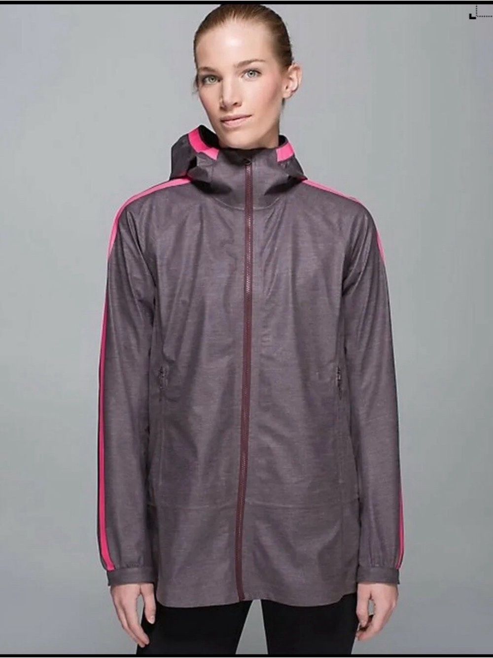 Lululemon The Drizz Rain Jacket Black Cherry Rain 12 purple excellent condition